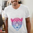 Bi Shy And Ready To Cry Bisexual Introvert Bi Pride Raglan Baseball Tee Men's V-Neck T-Shirt