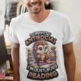 Book Lover Hedgehog Reading Books Introvert Bookworm Men's V-Neck T-Shirt Book Lover Hedgehog Reading Books Introvert Bookworm Men's V-Neck T-Shirt