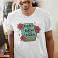 Books Are Better Than People Bookworm Librarian Reader Men's V-Neck T-Shirt Books Are Better Than People Bookworm Librarian Reader Men's V-Neck T-Shirt