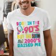 Born In The 90's But The 2000's Raised Me Y2K Nostalgia Men's V-Neck T-Shirt