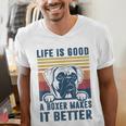 Boxer Dog For Men Women Boxer Dog Dad Mom Small Men's V-Neck T-Shirt
