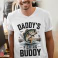 Boy Daddy Fishing Buddy Matching Fishing Bass Fishing Men's V-Neck T-Shirt