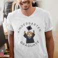 Boys Girls Kindergarten Graduate Sloth Graduation Cap Men's V-Neck T-Shirt