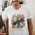 Buffering Glitched CD On Fire 2000s Nostalgia Men's V-Neck T-Shirt Buffering Glitched CD On Fire 2000s Nostalgia Men's V-Neck T-Shirt