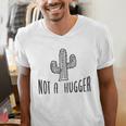 Cactus Not A Hugger Homebody Introvert Raglan Baseball Tee Men's V-Neck T-Shirt