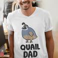 California Quail Bird Dad Quail Dad Men's V-Neck T-Shirt