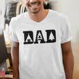 Camping Dad Father's Day Outdoor Bushcraft Camper Men's V-Neck T-Shirt
