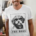 The Cavapoo Boss Mom Dad Dog Lover Men's V-Neck T-Shirt