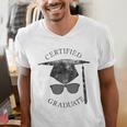 Certified Graduate Vintage Mortarboard Graduation Men's V-Neck T-Shirt