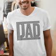 Checkered Dad Father's Day For Dad Family Men's V-Neck T-Shirt