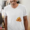 Chicken Nugget Saying Introvert Nuggie Foodie Food Men's V-Neck T-Shirt