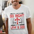 Christian Lawyer Attorney Law Student Graduation Exam Men's V-Neck T-Shirt