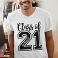Class Of 2021 Senior 21 Cool Graduation Men's V-Neck T-Shirt
