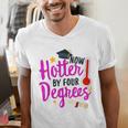 Class Of 2022 Four Degrees Hotter Graduation Day Master Grad Men's V-Neck T-Shirt