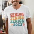 Class Of 2023 Senior 2023 Graduation Retro Seniors Men's V-Neck T-Shirt