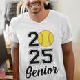 Class Of 2025 Softball Senior Graduation Graduate Women Men's V-Neck T-Shirt