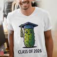 Class Of 2026 Graduation Pickle Trendy Graduate Humor Men's V-Neck T-Shirt