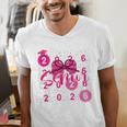 Class Of 2026 Senior Coquette Pink Bow Graduation Family Premium Tri-Blend Men's V-Neck T-Shirt