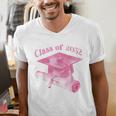 Class Of 2032 Senior 2032 Back To School 2032 Graduation Cap Men's V-Neck T-Shirt