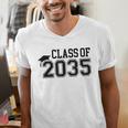 Class Of 2035 First Day Of School Graduation Men's V-Neck T-Shirt