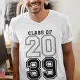 Class Of 2039 Blue Graduation Senior Student Tee Men's V-Neck T-Shirt