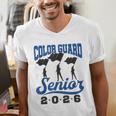 Color Guard Senior 2026 Flags Marching Band Graduation Grad Men's V-Neck T-Shirt