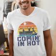 Comin In Hot Pontoon Boat Boating Lake For Dad Small Men's V-Neck T-Shirt