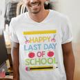 Cool Stylish Happy Last Day Of School Shirt Graduation Men's V-Neck T-Shirt