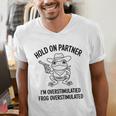 Cowboy Frog Overstimulated Western Meme Introverts Men's V-Neck T-Shirt