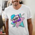 Dabbing Cassette Tape 70s 80s 80s Outfit Nostalgia Men's V-Neck T-Shirt Dabbing Cassette Tape 70s 80s 80s Outfit Nostalgia Men's V-Neck T-Shirt
