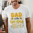 Dad Of The Bee Day Girl Flower Birthday Family Matching Men's V-Neck T-Shirt