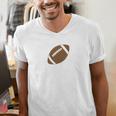 Dad Of The Birthday Boy Football Lover First Birthday Party Men's V-Neck T-Shirt