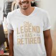 Dad Grandpa Retirement The Legend Has Retired 2026 Men Men's V-Neck T-Shirt