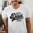 Dad From Kids Best Dad Ever Father's Day Men's V-Neck T-Shirt