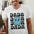 Dada One Happy Dude 1st Birthday Family Matching Men's V-Neck T-Shirt Dada One Happy Dude 1st Birthday Family Matching Men's V-Neck T-Shirt