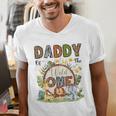 Daddy Of The Wild One 1St Birthday Boy Safari Jungle Men's V-Neck T-Shirt