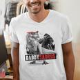 Daddysaurus T-Rex Dad Dinosaur Daddy Saurus Fathers Day Men's V-Neck T-Shirt