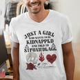 Dark Romance Smutt Book Merch Just A Good Girl STFUATTDLAGG Men's V-Neck T-Shirt
