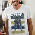 DC Comics Graduation Batman The Grad Power Stance Men's V-Neck T-Shirt