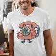 Dial It Back Retro Tech Nostalgia Vintage Premium Tri-Blend Men's V-Neck T-Shirt Dial It Back Retro Tech Nostalgia Vintage Premium Tri-Blend Men's V-Neck T-Shirt