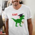 Dinosaur Rawr Diploma Graduate Graduation Men's V-Neck T-Shirt