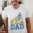 Disney Donald Duck Number One Dad Sunglasses Father's Day Men's V-Neck T-Shirt