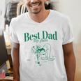 Disney Mickey & Friends Father's Day Best Dad Goofy Big Logo Men's V-Neck T-Shirt