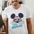 Disney Mickey And Friends Cool Mickey Summer Vibes Dad Logo Men's V-Neck T-Shirt