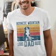 Dog Berner Dad Vintage Bernese Mountain Dad Men's V-Neck T-Shirt