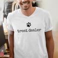 Dog Treat Dealer Vintage Pet Print Dog Dad Mom Men's V-Neck T-Shirt