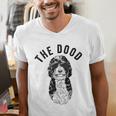 The Dood Bernedoodle Mom Doodle Dog Dad Men's V-Neck T-Shirt