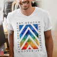 Eat Beach Sleep Repeat Summer Vacation Graduation Tees Men Women Kids Men's V-Neck T-Shirt