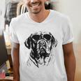 English Mastiff Sketch Drawing Art Dog Lover Mom Dad Women Men's V-Neck T-Shirt