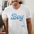 Expecting Dad Of Boy Est 2026 Father's Day Son-Dad To Be Men Men's V-Neck T-Shirt